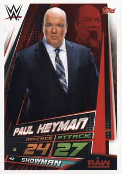 2019 Topps Slam Attax Universe WWE #42 Paul Heyman Front