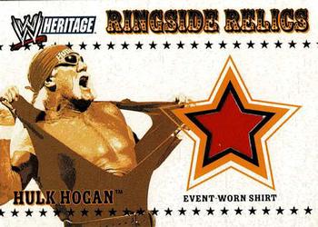 2005 Topps Heritage WWE - Ringside Relics Event-Used #NNO Hulk Hogan Front