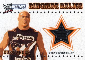 2005 Topps Heritage WWE - Ringside Relics Event-Used #NNO Kurt Angle Front