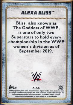 2020 Topps WWE Transcendent - Roster Autographs Blue #A-AX Alexa Bliss Back