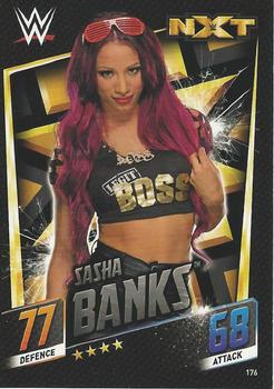 2015 Topps Slam Attax WWE: Then Now & Forever #176 Sasha Banks Front