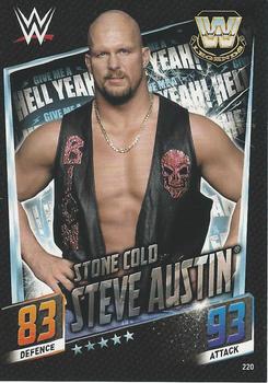 2015 Topps Slam Attax WWE: Then Now & Forever #220 Stone Cold Steve Austin Front