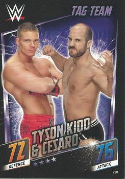 2015 Topps Slam Attax WWE: Then Now & Forever #228 Tyson Kidd & Cesaro Front