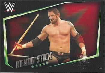 2015 Topps Slam Attax WWE: Then Now & Forever #239 Kendo Stick Front