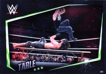 2015 Topps Slam Attax WWE: Then Now & Forever #241 Table Front