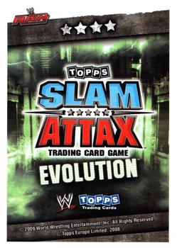 2010 Topps Slam Attax WWE Evolution #NNO The Miz Back