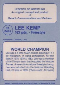 1985 Banach Legends of Wrestling #26 Lee Kemp Back