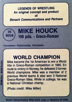 1985 Banach Legends of Wrestling #35 Mike Houck Back