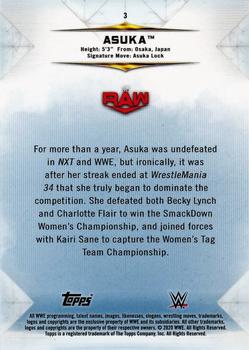 2020 Topps WWE Undisputed - Orange #3 Asuka Back