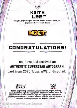 2020 Topps WWE Undisputed - Undisputed Autographs #A-LEE Keith Lee Back