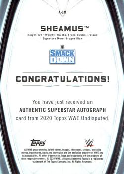 2020 Topps WWE Undisputed - Undisputed Autographs #A-SM Sheamus Back