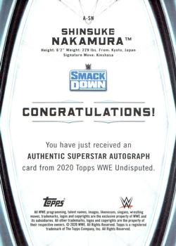 2020 Topps WWE Undisputed - Undisputed Autographs #A-SN Shinsuke Nakamura Back