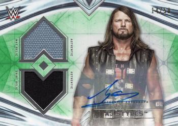 2020 Topps WWE Undisputed - Dual Relic Autographs Green #DRA-AJ AJ Styles Front