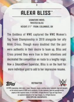 2020 Topps Chrome WWE - Refractor #3 Alexa Bliss Back