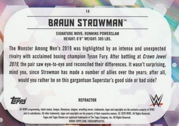 2020 Topps Chrome WWE - Refractor #14 Braun Strowman Back