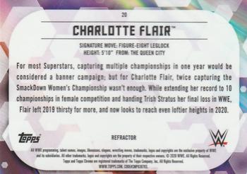 2020 Topps Chrome WWE - Refractor #20 Charlotte Flair Back