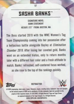 2020 Topps Chrome WWE - Refractor #57 Sasha Banks Back