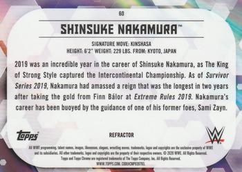 2020 Topps Chrome WWE - Refractor #60 Shinsuke Nakamura Back