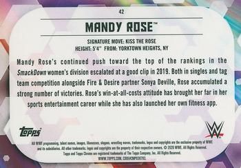 2020 Topps Chrome WWE - Black #42 Mandy Rose Back