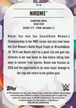 2020 Topps Chrome WWE - Base Image Variations #IV-18 Naomi Back