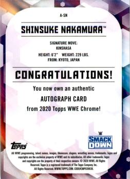 2020 Topps Chrome WWE - Autographs #A-SN Shinsuke Nakamura Back