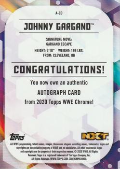 2020 Topps Chrome WWE - Autographs Black #A-SD Johnny Gargano Back
