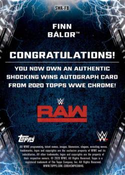2020 Topps Chrome WWE - Shocking Wins Autographs Orange #SWA-FB Finn Bálor Back