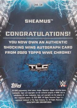 2020 Topps Chrome WWE - Shocking Wins Autographs Orange #SWA-SM Sheamus Back