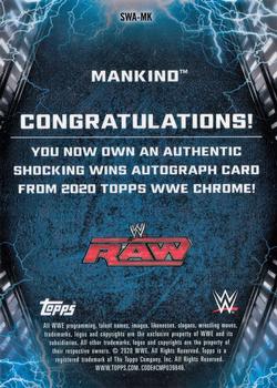 2020 Topps Chrome WWE - Shocking Wins Autographs Red #SWA-MK Mankind Back
