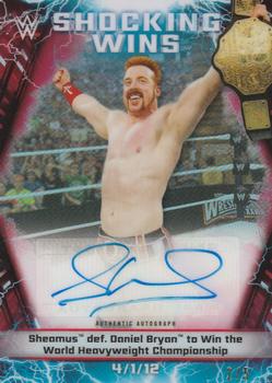 2020 Topps Chrome WWE - Shocking Wins Autographs Red #SWA-SH Sheamus Front
