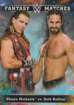 2020 Topps Chrome WWE - Fantasy Matches #FM-13 Seth Rollins / Shawn Michaels Front