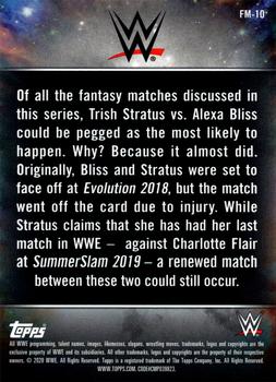 2020 Topps Chrome WWE - Fantasy Matchups Green #FM-10 Alexa Bliss / Trish Stratus Back