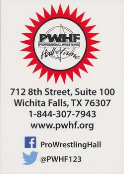 2017 Professional Wrestling Hall of Fame Class of 2017 #NNO Cover Card Front