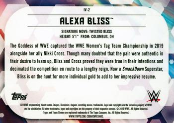 2020 Topps Chrome WWE - Base Image Variations Gold #IV-2 Alexa Bliss Back