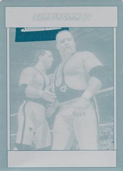 2017 Topps WWE Heritage - Thirty Years of SummerSlam Printing Plates Cyan #5 The Hart Foundation Front