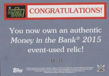 2015 Topps WWE Heritage - Money in the Bank Turnbuckle Relics #NNO Nikki Bella Back