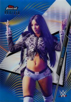 2020 Topps WWE Finest - Blue #62 Sasha Banks Front
