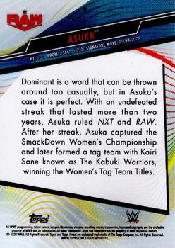 2020 Topps WWE Finest - Black #6 Asuka Back
