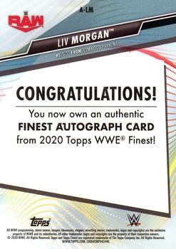 2020 Topps WWE Finest - Finest Autographs #A-LM Liv Morgan Back