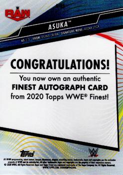 2020 Topps WWE Finest - Finest Autographs Green #A-AS Asuka Back