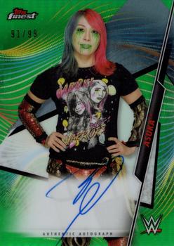 2020 Topps WWE Finest - Finest Autographs Green #A-AS Asuka Front