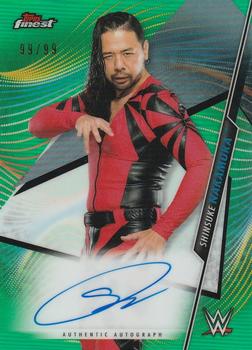 2020 Topps WWE Finest - Finest Autographs Green #A-SN Shinsuke Nakamura Front