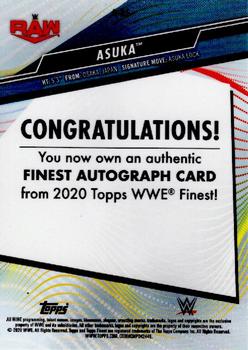 2020 Topps WWE Finest - Finest Autographs Orange #A-AS Asuka Back