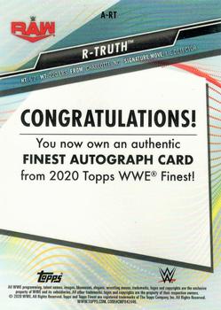2020 Topps WWE Finest - Finest Autographs Orange #A-RT R-Truth Back
