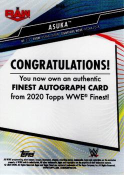 2020 Topps WWE Finest - Finest Autographs Black #A-AS Asuka Back