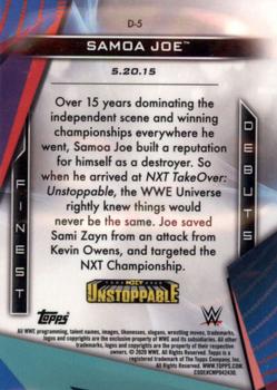 2020 Topps WWE Finest - Finest Debuts #D-5 Samoa Joe Back