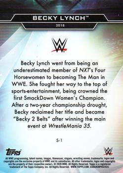 2020 Topps WWE Finest - Decade's Finest Superstars #S-1 Becky Lynch Back