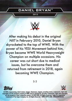 2020 Topps WWE Finest - Decade's Finest Superstars #S-3 Daniel Bryan Back