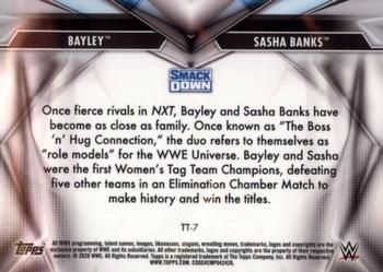 2020 Topps WWE Finest - Finest Tag Teams #TT-7 Sasha Banks / Bayley Back