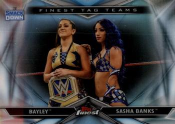 2020 Topps WWE Finest - Finest Tag Teams #TT-7 Sasha Banks / Bayley Front